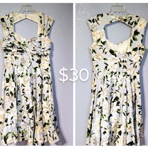 Retro Floral Sleeveless Dress